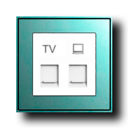 Semplice Spina TV Blu Cielo
