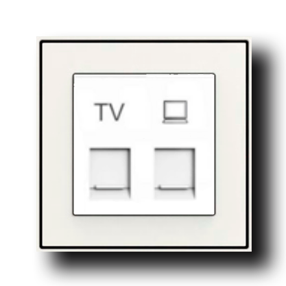 Semplice Spina TV Neve Bianca